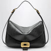 Balenciaga Medium Clicca shoulder bag in lambskin leather, black