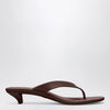 GUCCI Vittoria Brown Rubber Flip-Flops