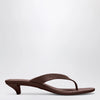 GUCCI Vittoria Brown Rubber Flip-Flops