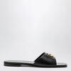 GUCCI Black nappa leather Double G slides