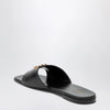 GUCCI Black nappa leather Double G slides