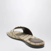 GUCCI Double G slides in beige sand GG canvas