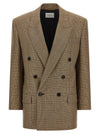 Saint Laurent Prince Of Wales Houndstooth Blazer