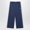 Balenciaga Washed technical satin track pants in marine blue