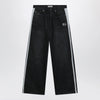 Balenciaga Denim trousers with dark brown and black trims
