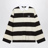 Balenciaga Striped jersey polo shirt in cotton, brown