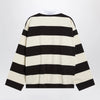 Balenciaga Striped jersey polo shirt in cotton, brown
