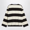 Balenciaga Striped jersey polo shirt in cotton, brown
