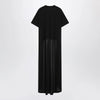 Balenciaga Black maxi train T-shirt in cotton jersey