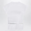Balenciaga Messy Spray T-shirt with cut-out back in white cotton