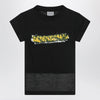 Balenciaga Messy Spray T-shirt with cut-out back in cotton black