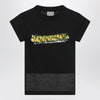 Balenciaga Messy Spray T-shirt with cut-out back in cotton black
