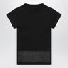 Balenciaga Messy Spray T-shirt with cut-out back in cotton black