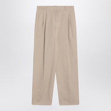  The Row Lilas light khaki cotton and linen trousers