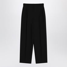  The Row Lilas trousers in black wool and linen