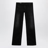 GUCCI Black stretch denim trousers with washed effect