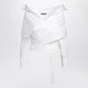 Balenciaga White wrap shirt with off-shoulder design