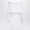 Balenciaga White wrap shirt with off-shoulder design