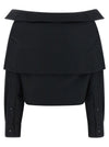 Balenciaga Crop Shirt Off The Shoulder