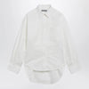 Balenciaga Cocoon shirt in cotton and silk poplin, white