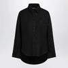 Balenciaga Classic cocoon shirt in double cotton, black