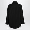 Balenciaga Classic cocoon shirt in double cotton, black