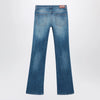 GUCCI Low-rise flare jeans with Horsebit in blue denim