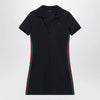 GUCCI Blue Cotton Jersey Dress with Web Detail