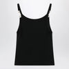 GUCCI Viscose crêpe jersey top with Horsebit detail in black