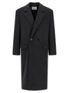 Saint Laurent Double-face Combed Wool Coat