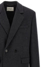 Saint Laurent Double-face Combed Wool Coat