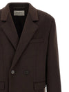 Saint Laurent Double-face Combed Wool Coat