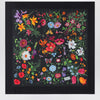 GUCCI Wool and silk scarf with floral print