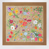 GUCCI Wool and silk shawl with Flora and GG print in shell