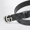 GUCCI Cut GG Marmont reversible GG canvas and leather belt, black