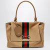 GUCCI Medium Paparazzo handbag in sand-coloured suede