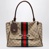 GUCCI Medium Paparazzo top-handle bag in GG canvas, brown