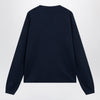 GUCCI Ink blue silk and cotton sweater