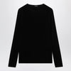 GUCCI Black crew-neck knit in viscose blend