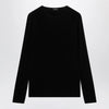 GUCCI Black crew-neck knit in viscose blend