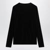 GUCCI Black crew-neck knit in viscose blend