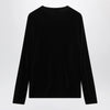 GUCCI Black crew-neck knit in viscose blend
