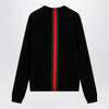 Gucci cashmere sweater with Web motif in black