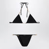 GUCCI Black stretch jersey bikini with clamp chain
