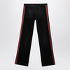 GUCCI Low-rise cotton denim jeans with Web tape in black