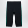 GUCCI Ribbed cotton jersey pants with Web, Blue Japan
