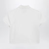 GUCCI Ribbed cotton jersey polo with Web in white