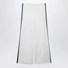 GUCCI White Cotton Jersey Leisure Trousers with Web Stripe