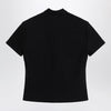 GUCCI Black GG jacquard jersey T-shirt with half zip