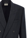 Saint Laurent Pinstriped Double-breasted Blazer